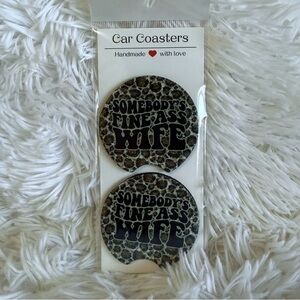  2/$15 Leopard Print Wife Car Coasters